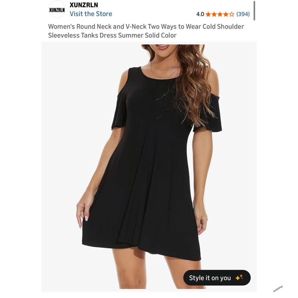 Black Cold Shoulder Dress